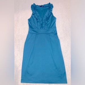 Maurice’s Sleeveless Dress with Pockets & Ruffle Neck Y2K - Blue - Women’s Small